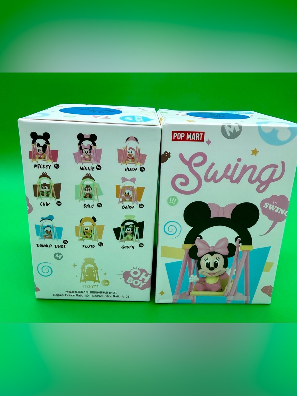 Pop Mart Swing Minnie Mouse Pink Collectible Figure Blind box